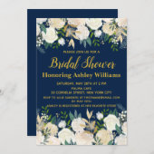 Invitations de douche nuptiale Boho Gold de la Mar (Devant / Derrière)