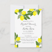 Invitations de douche nuptiale Boho Lemon (Devant)
