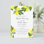 Invitations de douche nuptiale Boho Lemon (Debout devant)