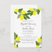 Invitations de douche nuptiale Boho Lemon (Devant / Derrière)