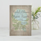 Invitations de douche nuptiale Brown Florale (Debout devant)