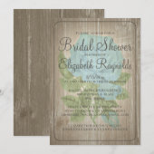 Invitations de douche nuptiale Brown Florale (Devant / Derrière)