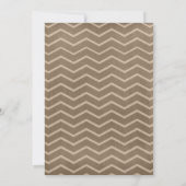 Invitations de douche nuptiale Brown Zigzag (Dos)