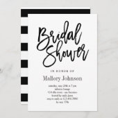 Invitations de douche nuptiale broyées (Devant / Derrière)