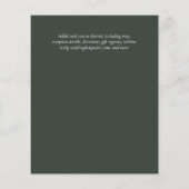 Invitations de douche nuptiale BUDGET Feuilles flo (Dos)