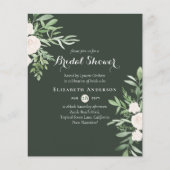 Invitations de douche nuptiale BUDGET Feuilles flo (Devant)