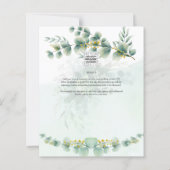 Invitations de douche nuptiale Budget Feuilles ver (Dos)