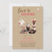 Invitations de douche nuptiale Café et gâteaux (Devant)