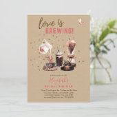 Invitations de douche nuptiale Café et gâteaux (Debout devant)