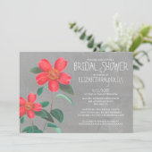 Invitations de douche nuptiale Camellia (Debout devant)