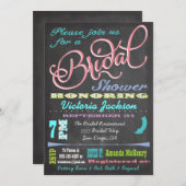 Invitations de douche nuptiale Chalkboard moderne (Devant / Derrière)