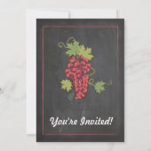 Invitations de douche nuptiale Chalkboard Wine (Dos)