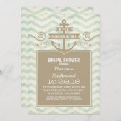 Invitations de douche nuptiale Chevron (Devant / Derrière)