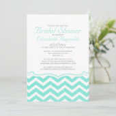 Invitations de douche nuptiale Chevron Zigzag (Debout devant)