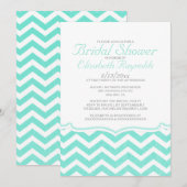 Invitations de douche nuptiale Chevron Zigzag (Devant / Derrière)