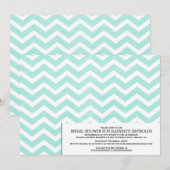 Invitations de douche nuptiale Chevron Zigzag mode (Devant / Derrière)