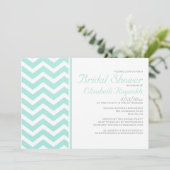 Invitations de douche nuptiale Chevron Zigzag vint (Debout devant)