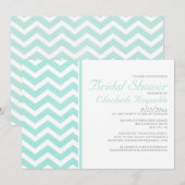Invitations de douche nuptiale Chevron Zigzag vint (Devant / Derrière)