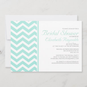 Invitations de douche nuptiale Chevron Zigzag vint