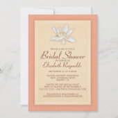 Invitations de douche nuptiale corail (Devant)