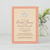 Invitations de douche nuptiale corail (Debout devant)