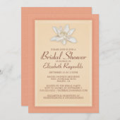 Invitations de douche nuptiale corail (Devant / Derrière)