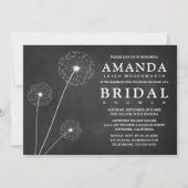 Invitations de douche nuptiale Dandelion Chalkboar (Devant)