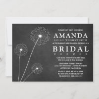 Invitations de douche nuptiale Dandelion Chalkboar