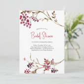 Invitations de douche nuptiale d'automne Brown | B (Debout devant)