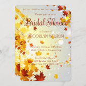 Invitations de douche nuptiale d'automne colorée r (Devant / Derrière)