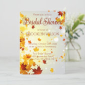 Invitations de douche nuptiale d'automne colorée r (Debout devant)
