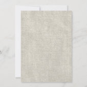Invitations de douche nuptiale de Burlap rustique  (Dos)