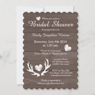 Invitations de douche nuptiale de cerf de bois rus