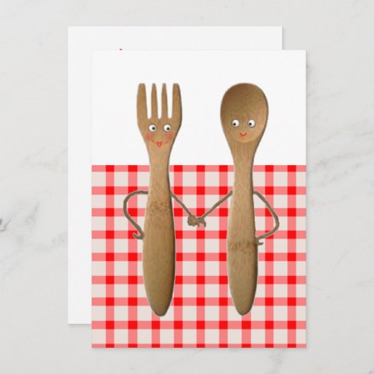 Invitations de douche nuptiale de cuisine (Devant / Derrière)