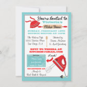 Invitations de douche nuptiale de cuisine rétro (Devant)