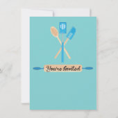 Invitations de douche nuptiale de cuisine rétro (Dos)