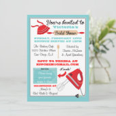 Invitations de douche nuptiale de cuisine rétro (Debout devant)