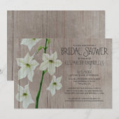 Invitations de douche nuptiale de Jasmin Rustique (Devant / Derrière)