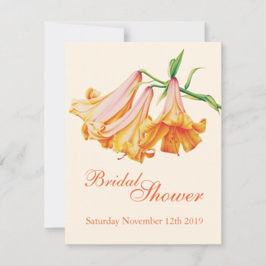 invitations de douche nuptiale de Lily bell (Devant)
