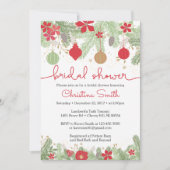 Invitations de douche nuptiale de Noël (Devant)