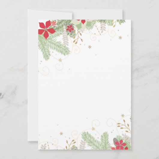 Invitations de douche nuptiale de Noël (Dos)