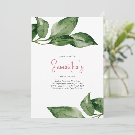 Invitations de douche nuptiale de Noël (Debout devant)