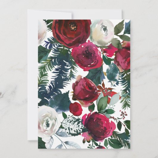 Invitations de douche nuptiale de Noël - Fêtes (Dos)