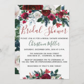 Invitations de douche nuptiale de Noël - Fêtes (Devant / Derrière)