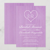 Invitations de douche nuptiale de pays de lavande (Devant / Derrière)