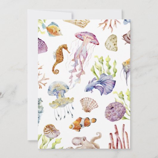 Invitations de douche nuptiale de plage (Dos)