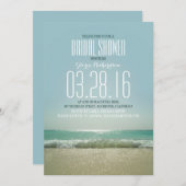 Invitations de douche nuptiale de plage moderne av (Devant / Derrière)