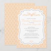 Invitations de douche nuptiale de Quatrefoil (Devant / Derrière)