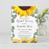 Invitations de douche nuptiale de tournesol Eucaly (Debout devant)