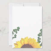 Invitations de douche nuptiale de tournesol Eucaly (Dos)